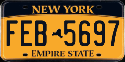 NY license plate FEB5697