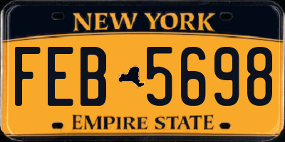 NY license plate FEB5698