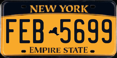 NY license plate FEB5699