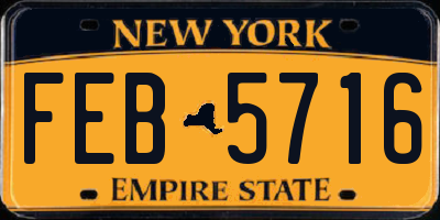 NY license plate FEB5716