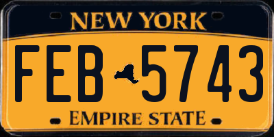 NY license plate FEB5743