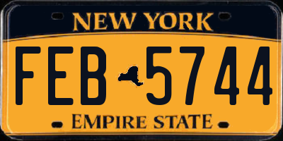 NY license plate FEB5744