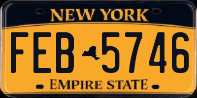 NY license plate FEB5746
