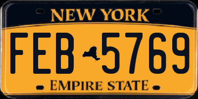 NY license plate FEB5769