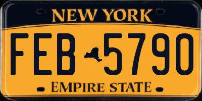 NY license plate FEB5790