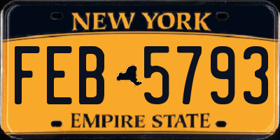 NY license plate FEB5793
