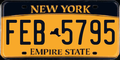 NY license plate FEB5795