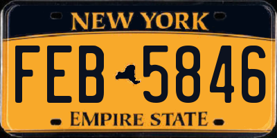 NY license plate FEB5846