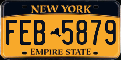 NY license plate FEB5879