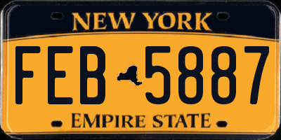 NY license plate FEB5887