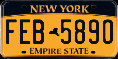 NY license plate FEB5890