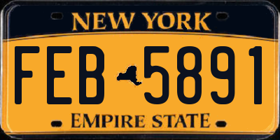 NY license plate FEB5891