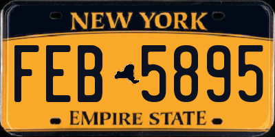 NY license plate FEB5895