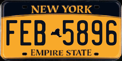 NY license plate FEB5896