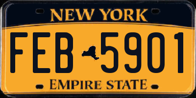 NY license plate FEB5901