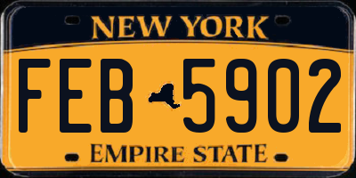NY license plate FEB5902