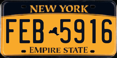 NY license plate FEB5916
