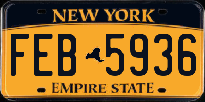 NY license plate FEB5936