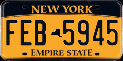 NY license plate FEB5945
