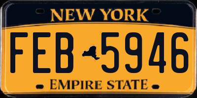 NY license plate FEB5946