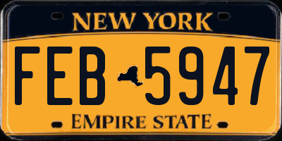 NY license plate FEB5947