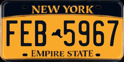 NY license plate FEB5967