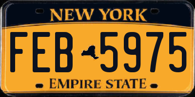 NY license plate FEB5975