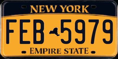 NY license plate FEB5979