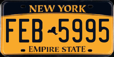 NY license plate FEB5995