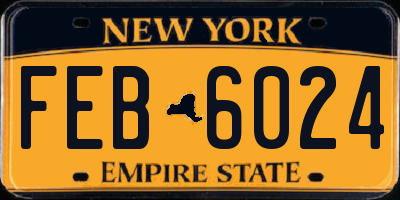 NY license plate FEB6024