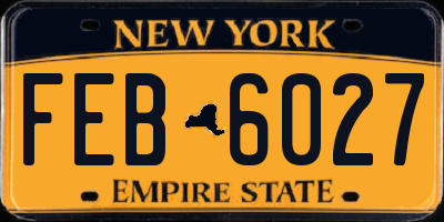 NY license plate FEB6027