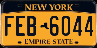 NY license plate FEB6044