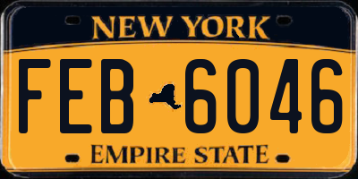 NY license plate FEB6046