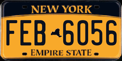 NY license plate FEB6056