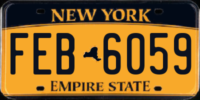 NY license plate FEB6059