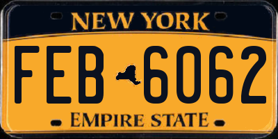 NY license plate FEB6062