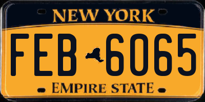 NY license plate FEB6065