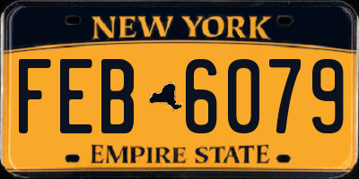 NY license plate FEB6079