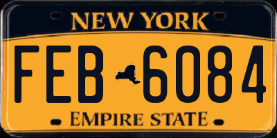 NY license plate FEB6084