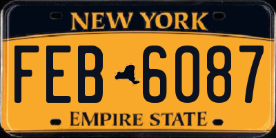 NY license plate FEB6087