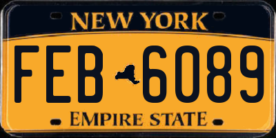 NY license plate FEB6089