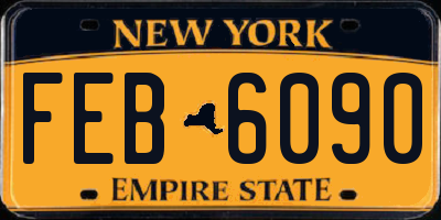 NY license plate FEB6090