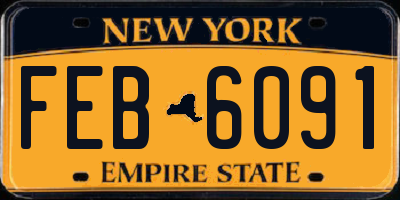 NY license plate FEB6091