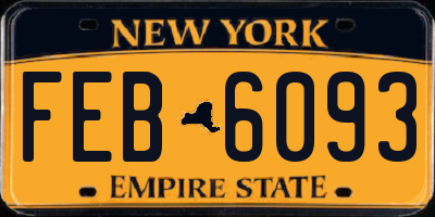 NY license plate FEB6093
