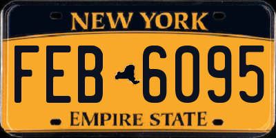NY license plate FEB6095