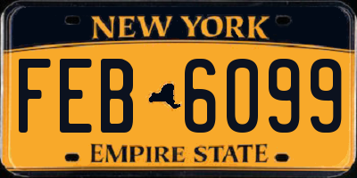 NY license plate FEB6099