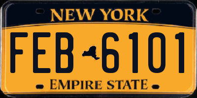 NY license plate FEB6101