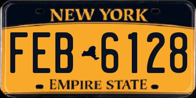 NY license plate FEB6128
