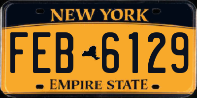 NY license plate FEB6129