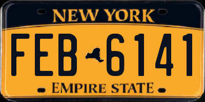 NY license plate FEB6141